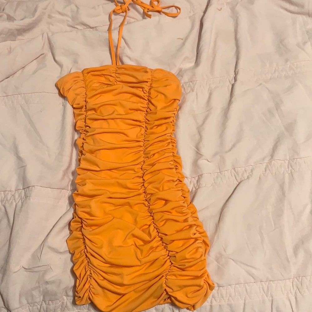 Never worn beautiful orange dress